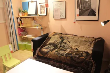 Aggcua Motociklo Baras mesti Antklodę megzti Meno Gobelenas Dekoratyvinis sofos Antklodė Medvilnės lova Padengti Kelionės Iškylą, mat Europoje kilimas