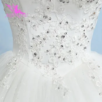 AIJINGYU 2021 chalatai Pritaikyti naujiems karšto pardavimo pigūs kamuolys suknelė nėriniai atgal oficialų nuotakos suknelės, vestuvių suknelė WK400