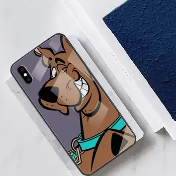 Animacinių filmų Scooby Doo Stiklo Telefono dėklas Fundas Coque 