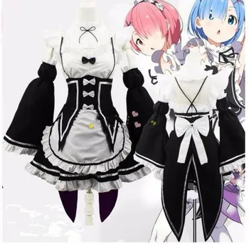 Anime Vaidmenų Animacinių filmų Apranga Tarnaitė Komiksų Kostiumai Tarnaitė Cosplay Moterų Mergina Dress Vienodi, galvos apdangalai, apykaklės, rankovių rinkiniai