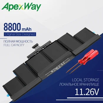Apexway 11.26 V A1494 Nešiojamas Baterija Apple Macbook Pro 15