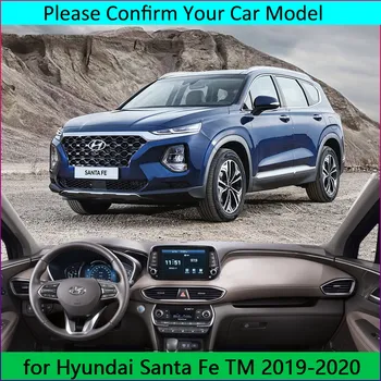 Automobilio prietaisų Skydelyje Išvengti Šviesos Padas Priemonė Platforma Stalas Padengti Kilimėliai Kilimą Hyundai Santa Fe TM 2019 2020 Anti-UV apdaila