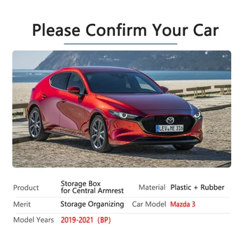 Automobilių Organizatorius Reikmenys Mazda 3 2019 2020 2021 BP Mazda3 Sedanas Hečbekas Porankiu Lauke Saugojimas, Monetų Dėžutė Kortelės neslystantis Kilimėlis