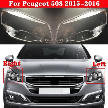 Automobilių Priekinių Žibintų Padengti Peugeot 508-2016 Žibintų lempų gaubtų Lampcover priekinio Žibinto šviesos Apima stiklo Objektyvo Korpuso Dangteliai