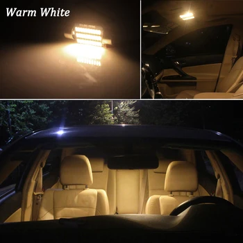 Balta Canbus LED Lemputes, Interjero Dome Žemėlapio Skaitymo Lemputė Komplektas Nissan XTrail X-Trail T30 T31 T32 2001-2019 Licenciją Plokštelės Šviesos