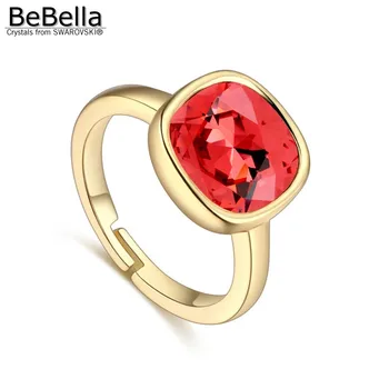 BeBella naujas aikštėje kristalų piršto žiedą moteris sudarė su Swarovski Elementai 4 spalvos