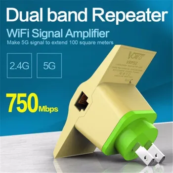 Belaidžio WIFI ROUTER Kartotuvas 2.4/5 ghz 750Mbps Dual Band Signalas Range Extender Signalo Stiprintuvas wifi Stiprintuvas Vonets VRP5G