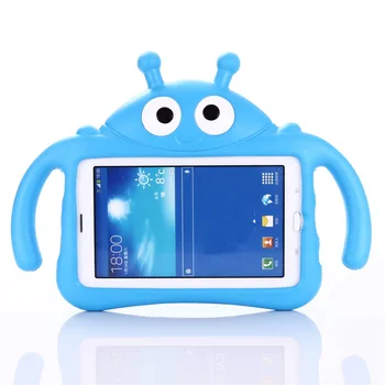 Byla Dėl Samsung SM T280 T285 Vaikai Tablet padengti EVA Stovėti Coque už Tab 3 7.0 P3200 atveju 