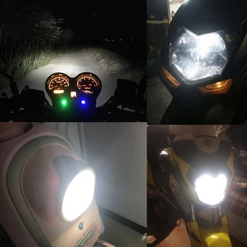 CNSUNNYLIGHT Motociklo priekinių Žibintų Lemputė 1100Lm Bi-Šviesos LED H4 P43t HS1 BA20D P15D-25-1 Hi/Lo Lempos Motoroleris Žibintų Šviesos Moto