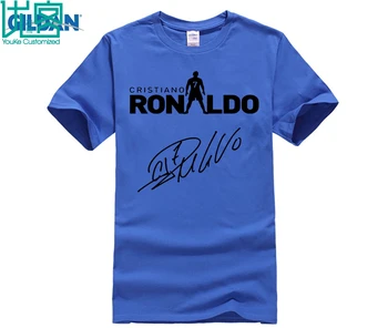 Cristiano Ronaldo Pasirašė Sp7 Tee Cool T Shirts Mens o-kaklo Mados marškinėliai Gerbėjų Dovana