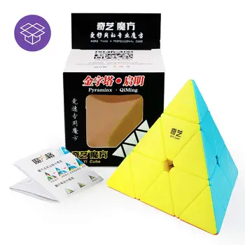 D-FantiX Qiyi Qiming Piramidės Stickerless Greitis Kubo qiyi Profesinės Trikampis Magijos Kubo Galvosūkį Žaislus Vaikams, Suaugusieji Studentas