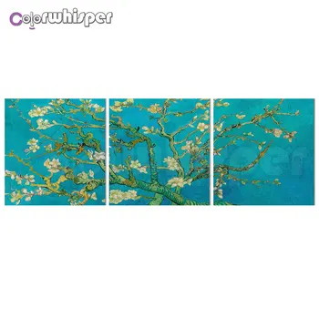 Daimond Tapybos 5D kvadratiniu/ Apvalus Van Gogh Abrikosų, Gėlių Abstraktus, Deimantas, kalnų krištolas Siuvinėjimo Kristalų Kryželiu 874DP