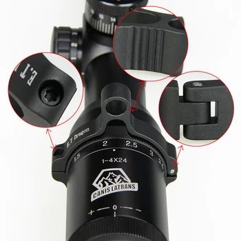 E. T Dragon Juoda Riflescopes pakeisti Vaizdą Mesti Svirties Dangtis Dizaino Suderinamumo 46mm, kad 50mm HK33-0132C