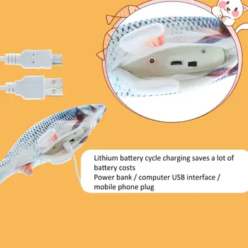 Elektros Kačių Žaislai, Pliušas Interaktyvių Elektroninių Bite Atsparus Kramtyti Molinis Juda Šokių Žuvų Žaislas Kačiukas Šlifavimo Letena