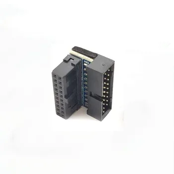 Frist nuorodą CConnector USB 3.0 panel mount dual port USB 3.0 moterų sriegiu panel mount į 20Pin pagrindinėje plokštėje pin plokščias kabelis