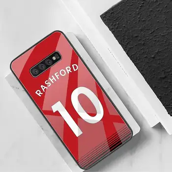 Futbolo Rashford Telefono dėklas Grūdintas Stiklas Samsung S20 Plius S7 S8 S9 S10 Pastaba 8 9 10 Plius
