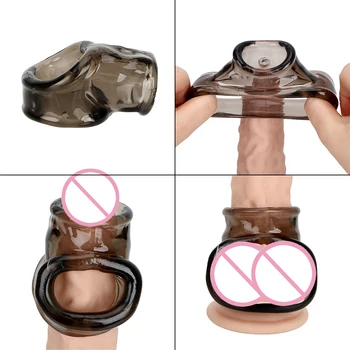 IKOKY Vyrų Masturbator Silikono Atidėti Ejakuliacija Scrotal Privalomas Gaidys Žiedas Sekso žaisliukai Vyrams Vyrų Varpos Žiedas