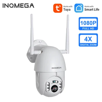 INQMEGA 1080P IP Kamera, WiFi Bevielis Auto stebėjimo PTZ Speed Dome Kamera, Lauko Apsaugos Stebėjimo Vandeniui vaizdo Kamera TUYA
