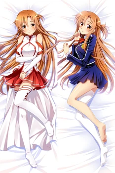 Japonų Anime SAN Kardas Meno Internete Asuna Dakimakura Hugging Kūno Pagalvė Padengti Atveju dekoratyviniai pagalvių užvalkalai Lašas laivybos