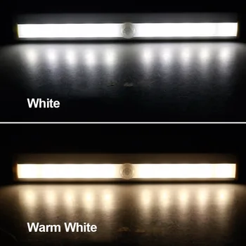 Judesio Jutiklis LED Kabinetas Šviesos 10leds LED Nakties Šviesos Belaidžio LED juostelė šviesos Lempos Su IR Judesio Detektorius, Skirtas Kabineto Stalas