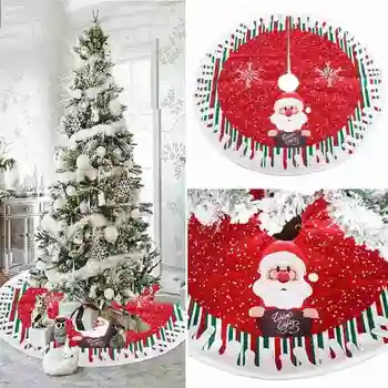 Kalėdų Eglutė Sijonas Medžio Koja Kilimų neaustinio Audinio Kilimėlis Po Medžiu, Papuošalai Namuose Naujųjų Metų Kalėdinė Dekoracija