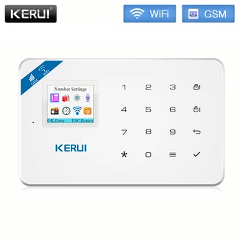 KERUI W18 Belaidžio ryšio WiFi, GSM Namų Apsaugos Signalizacijos Sistema apsaugos nuo Įsilaužimo Signalizacijos Pultas anglų, rusų, ispanų ir prancūzų Kalbos