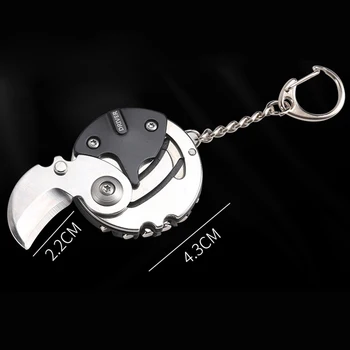 Lauko Išgyvenimo Mini Peiliu Kišenėje Daugiafunkcinis Atsuktuvas Keychain Atidarytuvas Monetos Vaisių Peilis Lauko Avarinė Įrankis