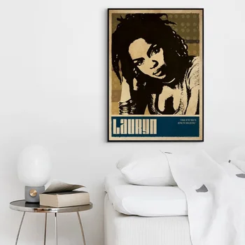 Lauryn Hill Muzikos Dainininkė Plakatas Hip-Hop Rap Muzikos Kapela Star Plakatas Sienos Meno Tapybos Kambaryje Namų Dekoras Drobė Spausdinti
