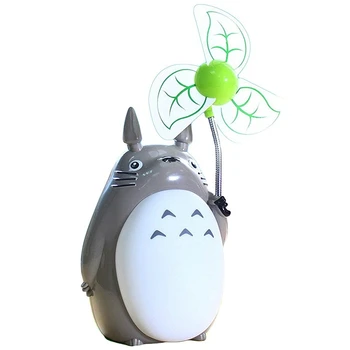 Led Kawaii Totoro Stalo lempa Usb Įkrovimo Ventiliatorius Naktį šviesos animacinis svarstymą, Staliniai Šviestuvai, miegamojo Šalia apšvietimas Vaikų Dovanų
