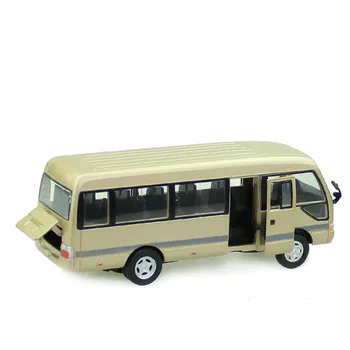 Lieto Metalo Transporto priemonių, 1:32 Automobilių Modeliai Coche Masto Modeliavimas Auto Žaislai Vaikams mkd52 Toyota Coaster Verslo Autobusų