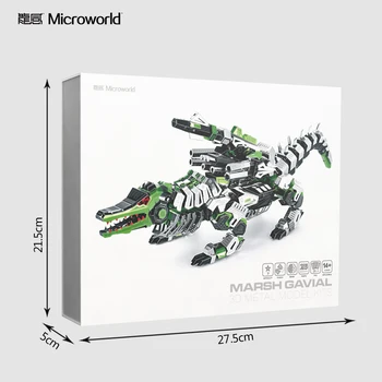 Microworld Maesh Gavial 3D Metalo Dėlionė 