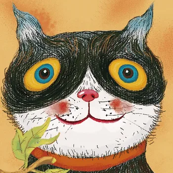 Mikelandželas Medinė Dėlionė 1000 Vienetų Crazy Katės Švietimo Galvosūkiai Suaugusiems Šeimos Freskos