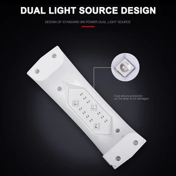 Mini 9W USB LED Lempa Nagų Džiovintuvas Vaivorykštės Formos Gydant Mašina UV Gelio lenkijos Nagų Dailės Priemonė MH88