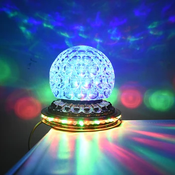 Mini magic LED Scenos Šviesos spalvinga DJ Disco Šviesos Efektas Krištolo Rutulį Strobe sukasi Scenos šviesos namuose ktv Šalis atostogų šviesos