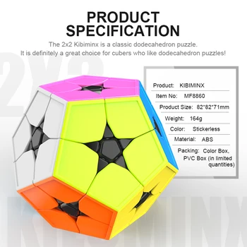 MoYu Cubing Klasėje Meilong 2x2X2 Megaminxeds Stickerless Magic Cube Mini 12-side Įspūdį Greitis moyu Kubeliai Švietimo Žaislai