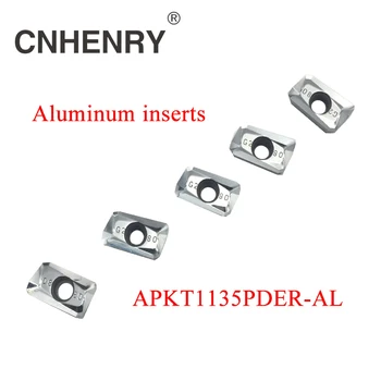 Naujas Atvykimo CNC Staklių Aliuminio Frezavimui Cutter APKT1135 10pc/Set Aliuminio Įdėklais, Aliuminio Perdirbimas
