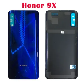 NAUJAS Huawei honor 9x Atgal Baterijos Dangtelis Durys Galinio Stiklo Būsto Atveju Huawei honor 9X Pro Akumuliatoriaus Dangtelį su fotoaparato objektyvą