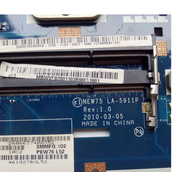 Nešiojamojo kompiuterio motininė plokštė, skirta Acer ASPIRE 5551G 5552G MBR4302001 NEW75 LA-5911P REV:1.0 Su grafikos kortelė 8 Žetonų