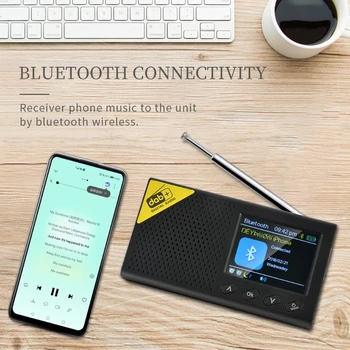 Nešiojamų Bluetooth 5.0 Skaitmeninio Radijo DAB/DAB+ ir FM Imtuvo Įkrovimo Lengvas Home office Radijas