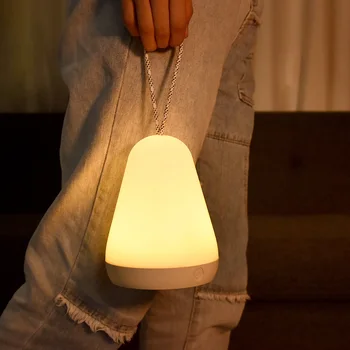Nešiojamų LED Nakties Šviesos Nuotolinio Valdymo pultas USB Įkrovimo Šiltas Silikono Miegamojo Lovos Stalas Stalo Lempa Lauko Žibintų