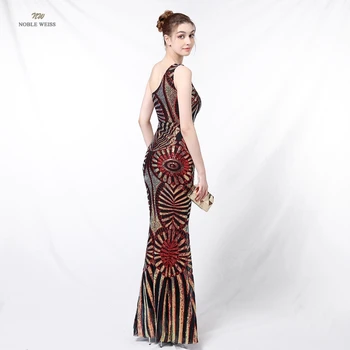 Oficialų Suknelė Moterims, Elegantiškas Ilgas Suknelės Vakare Vieną Petį Blizgučiais Kulkšnies Ilgio Vakarinės Suknelės China Prom Dress