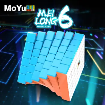Originalus, Aukštos Kokybės MoYu MeiLong 6 6x6x6 Magic Cube MeiLong6 6x6 Greičio Įspūdį Kalėdų Dovanų Idėjos Vaikams, Žaislai