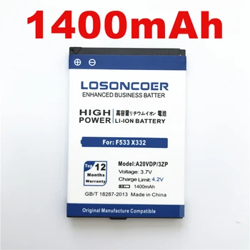 Originalus LOSONCOER 1400mAh A20VDP/3ZP Baterija Philips F533 X332 CTF533 CTX332