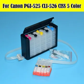 PGI-525 CLI-526 Ciss Su LANKU Canon PIXMA IP4950 IP4850 IX6550 MG5150 MG5250 MG5350 MX715 MX885 MX895 Spausdintuvą