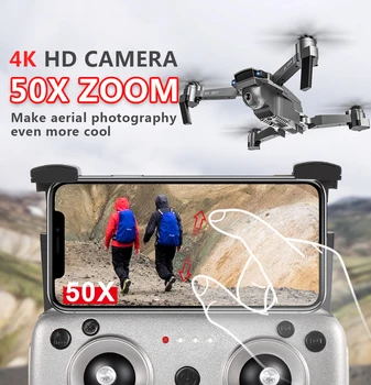 Profesija GPS Drone su 4K HD Dual Camera Plataus Kampo Anti-shake Dvigubai GPS WIFI FPV RC Quadcopter Sulankstomas Sekite Mane