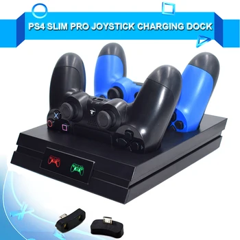 PS4 Slim Pro Belaidis Valdiklis Kreiptuką PS4 Įkroviklis USB Dual Greito Įkrovimo Docking Station Playstation 4 