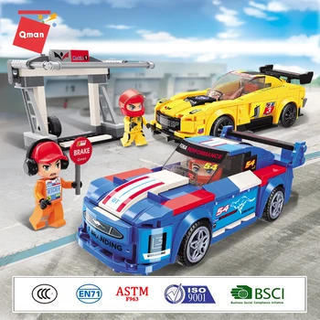 Qman Automobilių Lenktynių Greičio Čempionų Statybinių Blokų Technologija, Miesto Transporto Super Ss Automobilių F1 nustato Modelį, Vaikai Žaislas