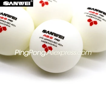 SANWEI 3-Žvaigždučių Stalo Teniso Kamuoliuką Sanwei ABS PRO ITTF Patvirtintas Naujos Medžiagos, Plastiko, Poli SANWEI 3 ŽVAIGŽDUČIŲ Ping Pong Kamuolius