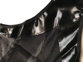 Seksualus PVC apatinis Trikotažas Vien Babydoll lėlės Apatiniai Chemises Skaidrus Catsui egzotinių apparelt kostiumai Egzotinių bikini juoda