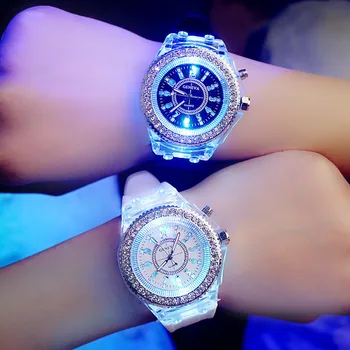 Silikono LED Šviesos Mados Ponios Žiūrėti Lauko Moterų Vyrai Spalvinga Sporto Laikrodžiai Vyrams Žiūrėti Laikrodis Relogios Masculino
